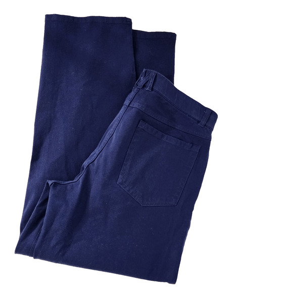 Isaac Mizrahi Live Womens Petite 24/7 Stretch Pants Size 10P Navy 5 Pocket Knit - Picture 3 of 9